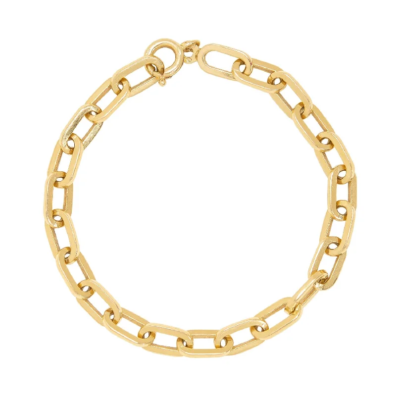 Estate 14k Paperclip Link Bracelet 8.5g