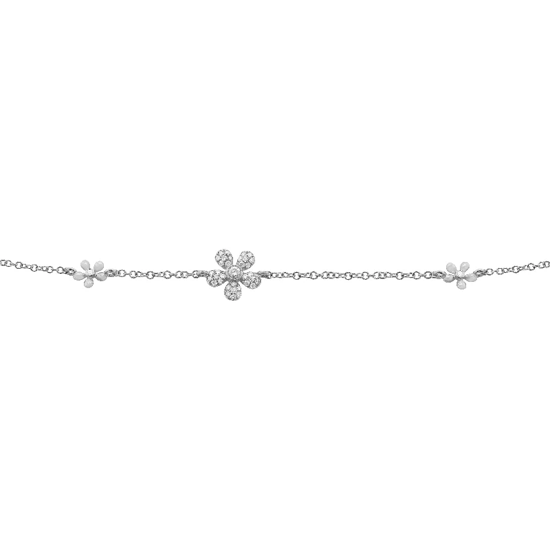 14K GOLD DIAMOND ELEANOR FLOWER BRACELET