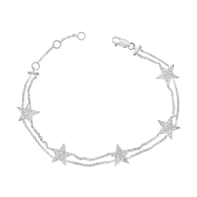 14K GOLD DIAMOND JENNY STAR BRACELET