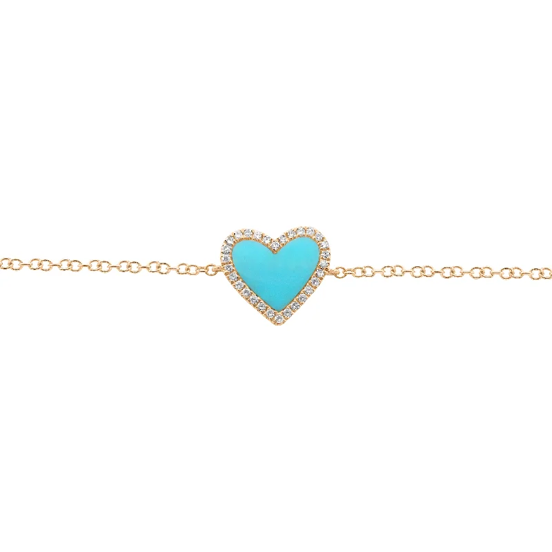 14K GOLD DIAMOND TURQUOISE HAILEY BRACELET