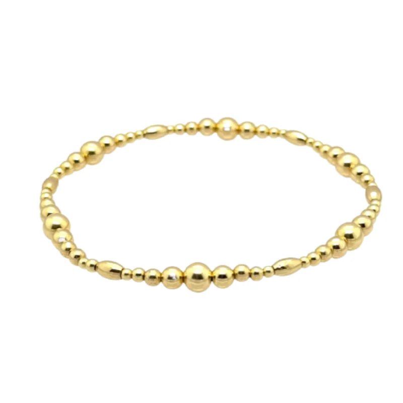 "DEMI" Gold Filled Ball and Oval Beaded Bracelet