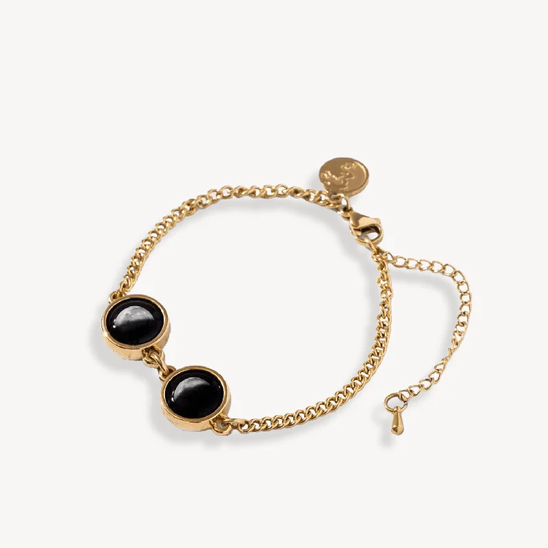 Double Moon Pallene Bracelet in Gold