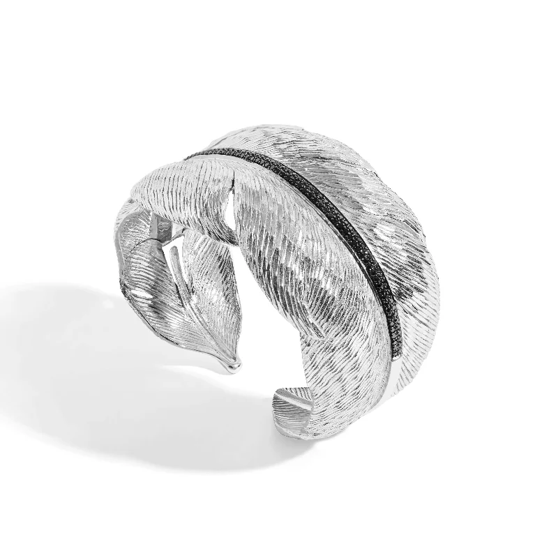 Feather Cuff with Diamonds