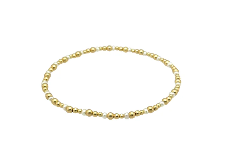 "JOLIE" 14K Gold Filled and FWP ball beaded Bracelet