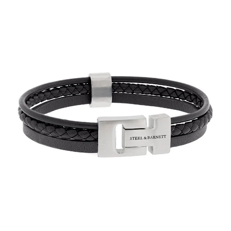 Leather Bracelet Casual Cole Black