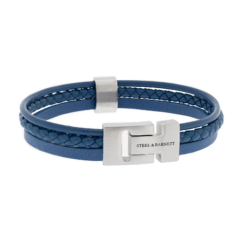 Leather Bracelet Casual Cole Blue