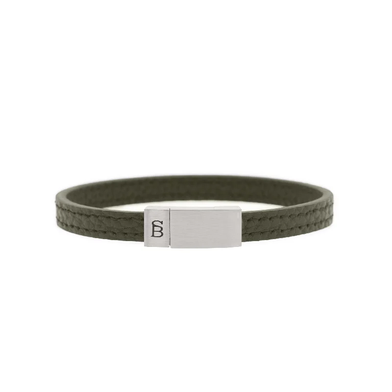 Grady Leather Bracelet Green