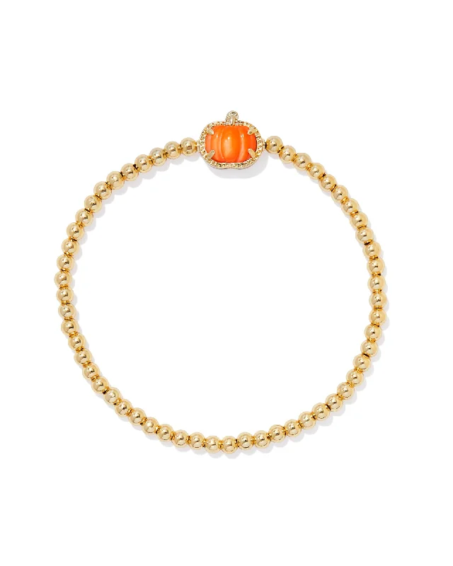 Pumpkin Stretch Bracelet in Orange Mother of Pearl