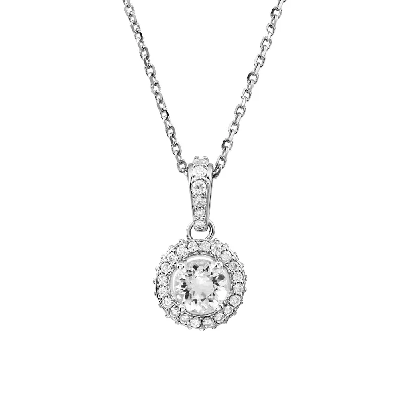 1/2 Cttw Diamond Entourage Necklace in 14k White Gold, 18 Inch