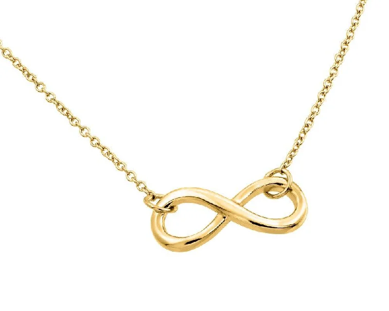 Silver 925 Gold Plated Infinity Pendant Necklace - STP01373GP