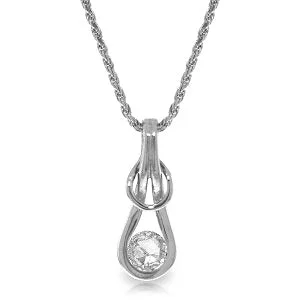 0.5 Carat 14K Solid White Gold Stolen Waters Diamond Necklace