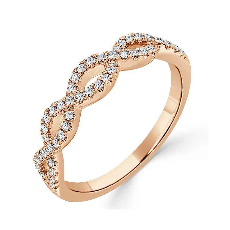 14k Gold & Diamond Twist Ring