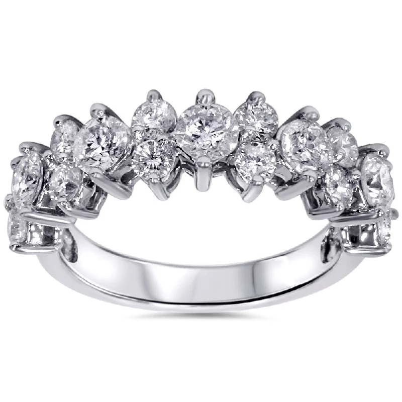 14k White Gold 1.95 ct TDW Diamond Engagement Wedding Ring