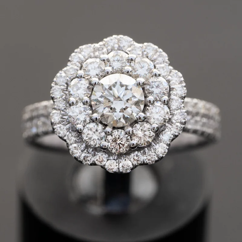 Fleur  - 1.61 carat natural diamond ring E VS