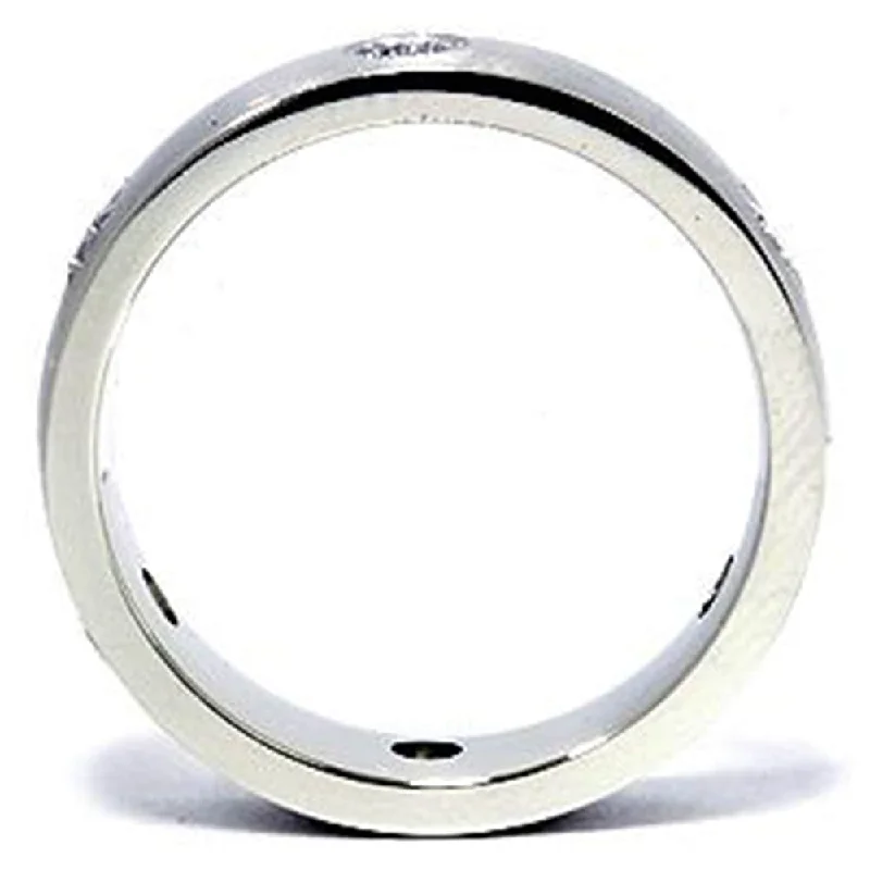 Mens White Gold 3/4ct Diamond Wedding Ring Band New