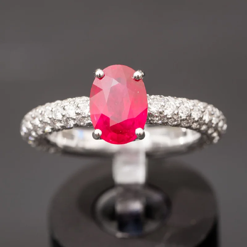 Renee - 2.05 carat natural ruby ring with 1.51 carat natural diamonds