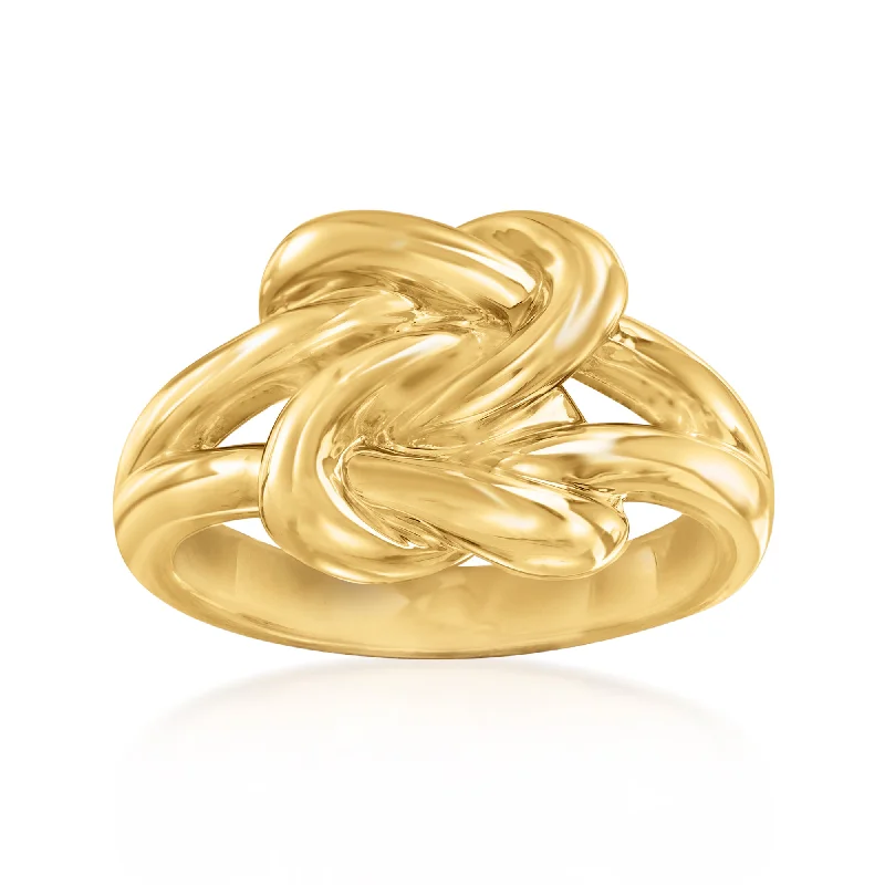 Ross-Simons 14kt Yellow Gold Double Love Knot Ring