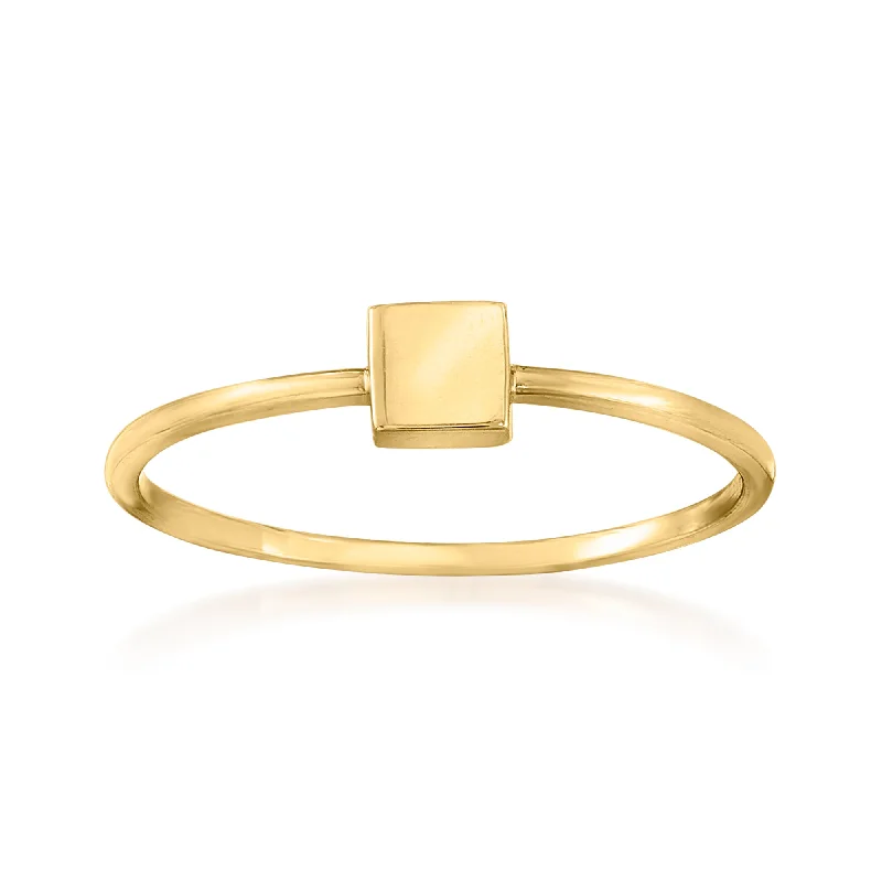 Ross-Simons 18kt Yellow Gold Square Ring