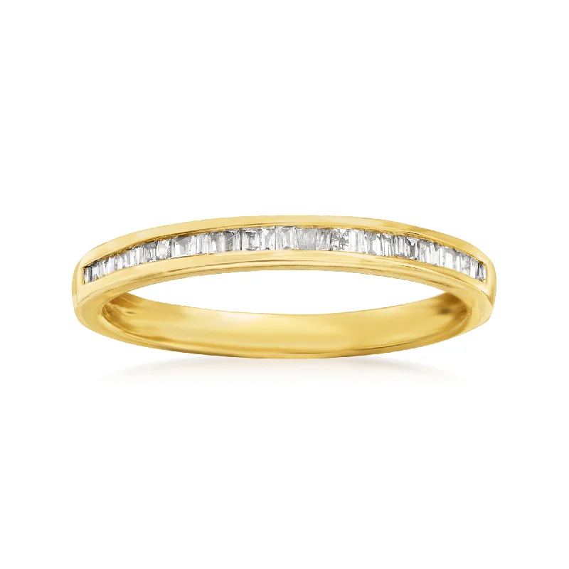 Ross-Simons Baguette Diamond Ring in 14kt Yellow Gold