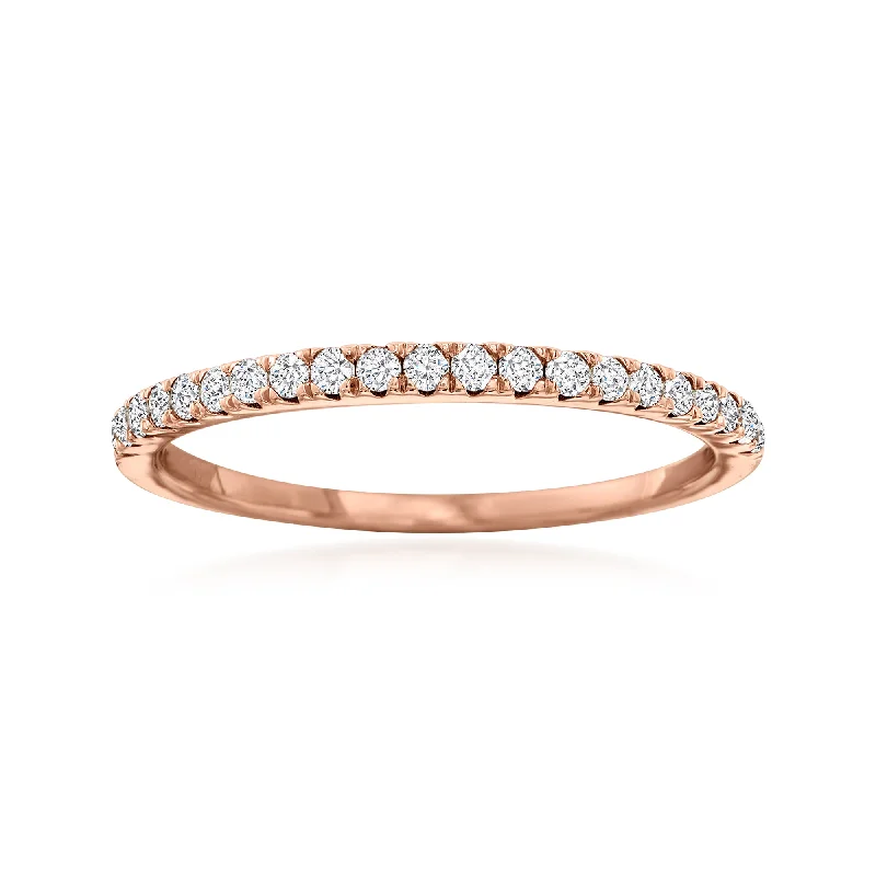 Ross-Simons Diamond Stackable Ring in 14kt Rose Gold