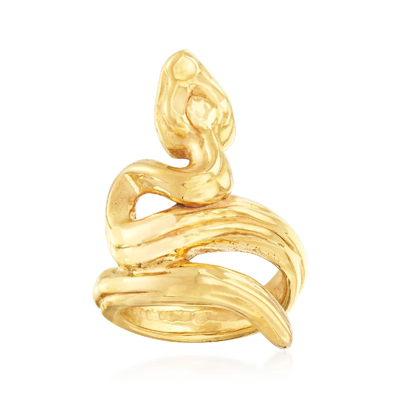 Ross-Simons Italian 18kt Yellow Gold Snake Ring