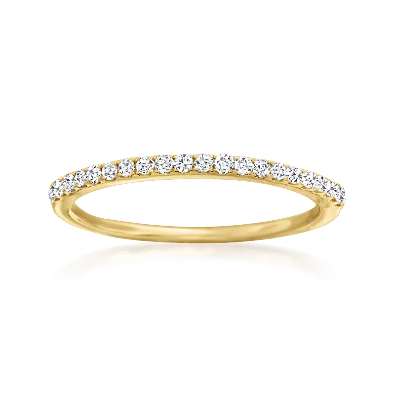 Ross-Simons Pave Diamond Ring in 14kt Yellow Gold