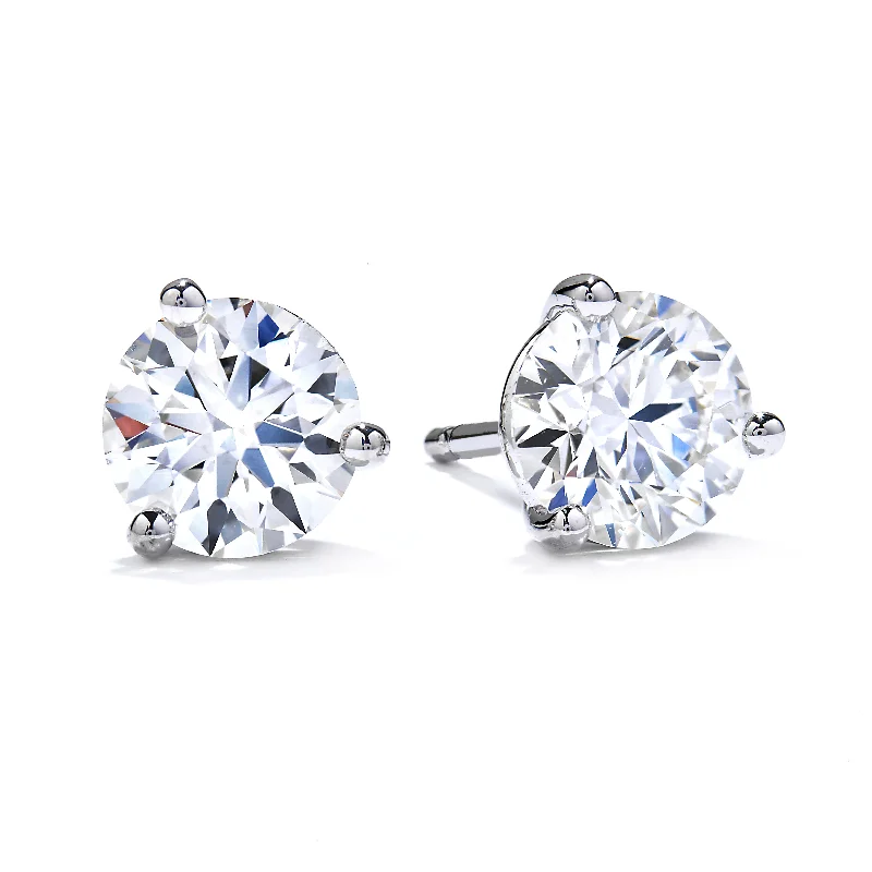 Mountz Collection 2.01CTW Diamond Stud Earrings in 14K White Gold