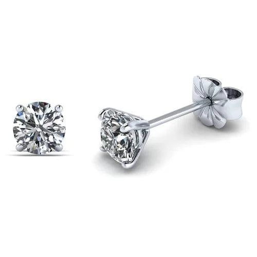 1ct Lab Moissanite Stud Earrings