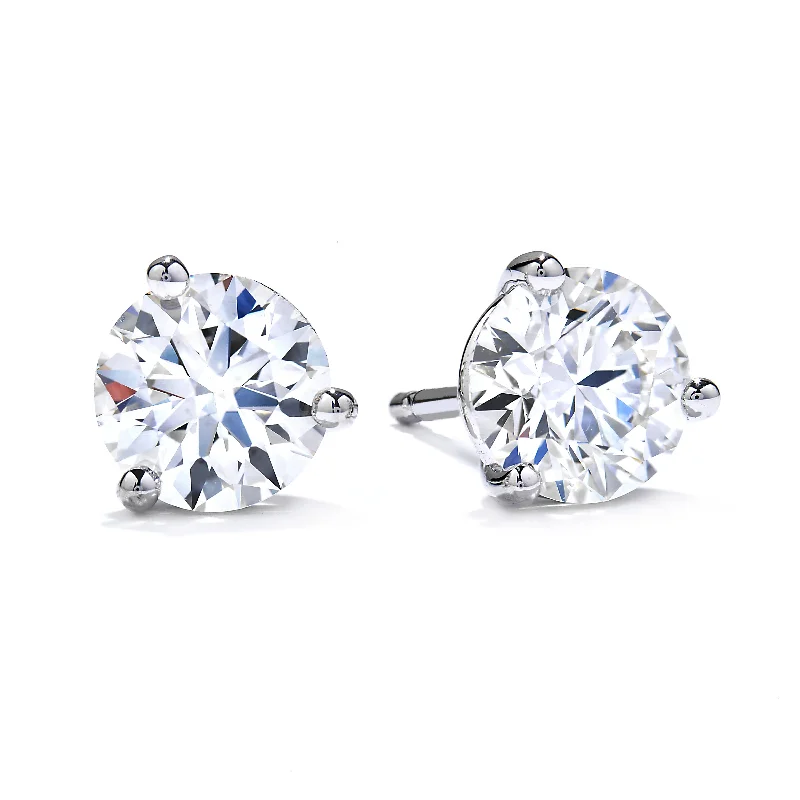 Mountz Collection 3.13CTW Diamond Stud Earrings in 14K White Gold