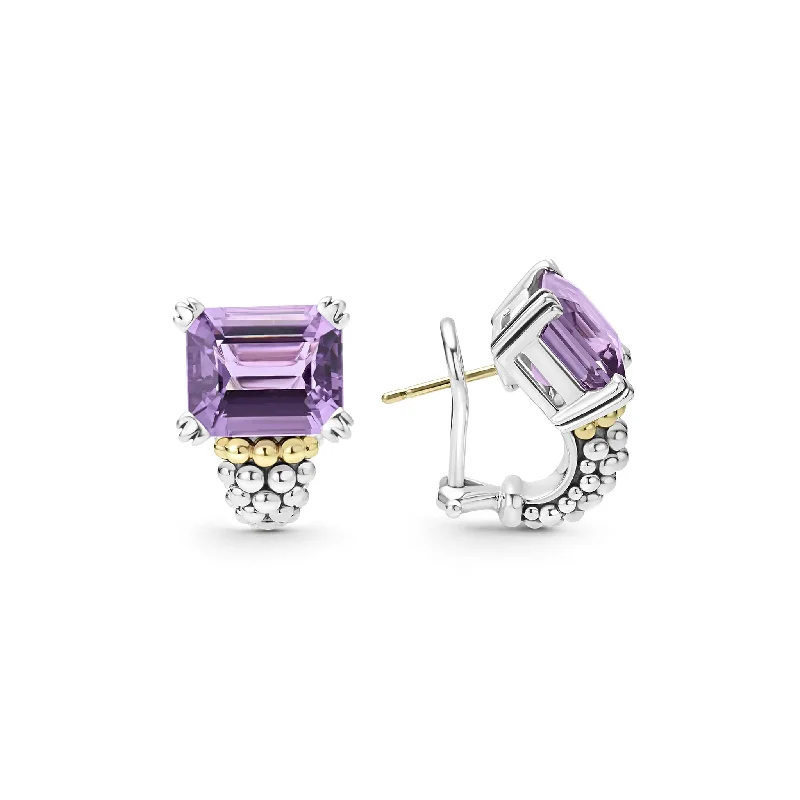 Glacier Amethyst Huggie Earring