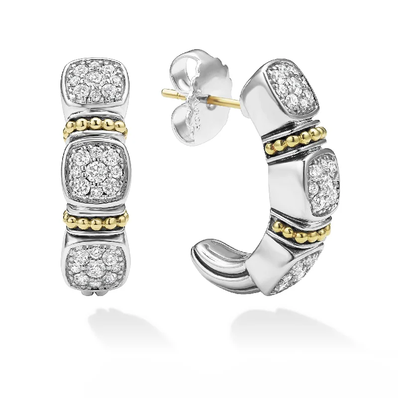 Rittenhouse Two-Tone Diamond Hoop Earrings