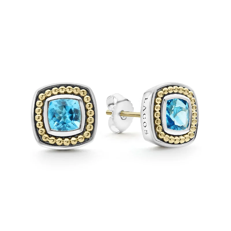 Rittenhouse Swiss Blue Topaz Stud Earrings